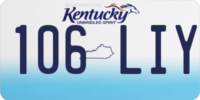 KY license plate 106LIY