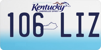 KY license plate 106LIZ