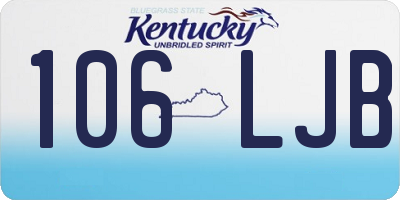 KY license plate 106LJB