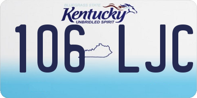 KY license plate 106LJC