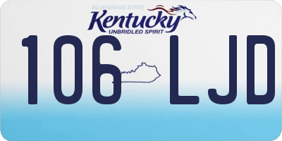 KY license plate 106LJD