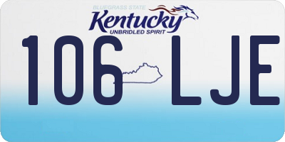 KY license plate 106LJE