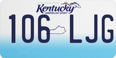 KY license plate 106LJG