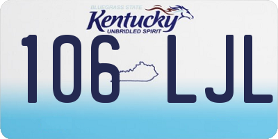 KY license plate 106LJL