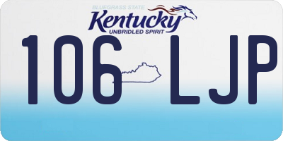KY license plate 106LJP