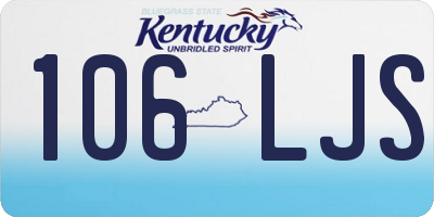 KY license plate 106LJS