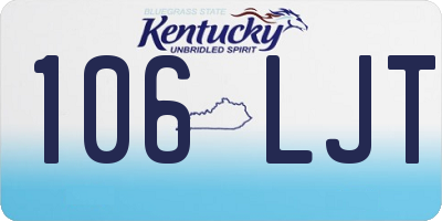 KY license plate 106LJT