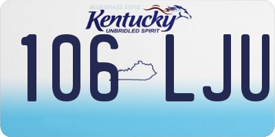 KY license plate 106LJU