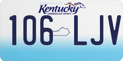 KY license plate 106LJV