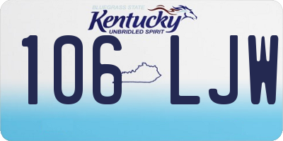 KY license plate 106LJW