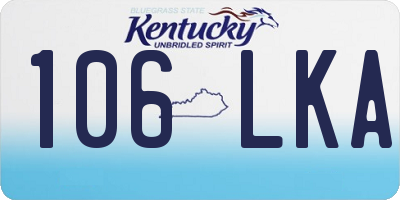 KY license plate 106LKA
