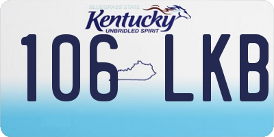 KY license plate 106LKB