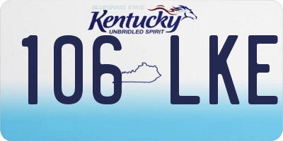 KY license plate 106LKE