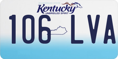 KY license plate 106LVA