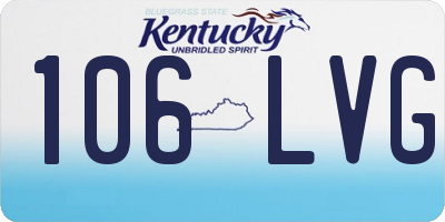 KY license plate 106LVG