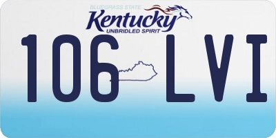 KY license plate 106LVI
