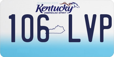KY license plate 106LVP