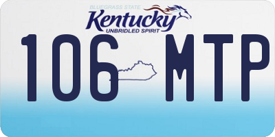KY license plate 106MTP