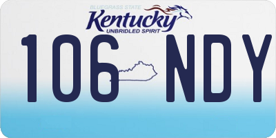 KY license plate 106NDY
