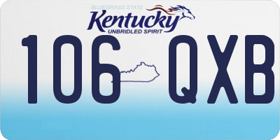 KY license plate 106QXB