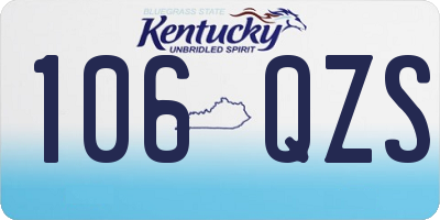 KY license plate 106QZS