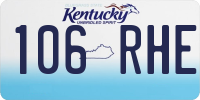 KY license plate 106RHE