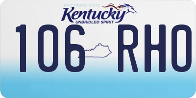 KY license plate 106RHO
