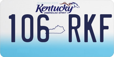 KY license plate 106RKF