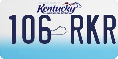 KY license plate 106RKR
