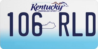 KY license plate 106RLD