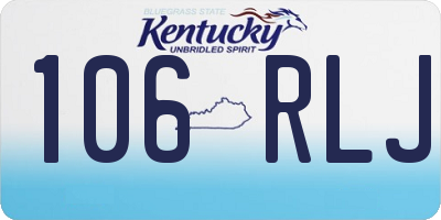 KY license plate 106RLJ