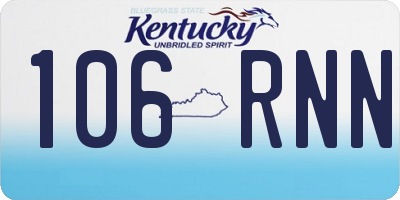 KY license plate 106RNN