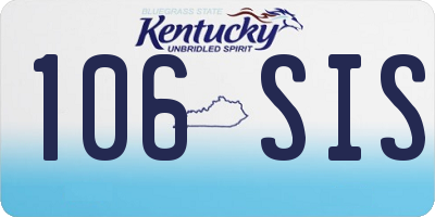 KY license plate 106SIS