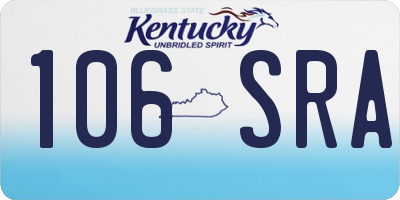 KY license plate 106SRA