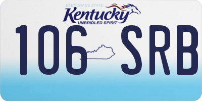 KY license plate 106SRB