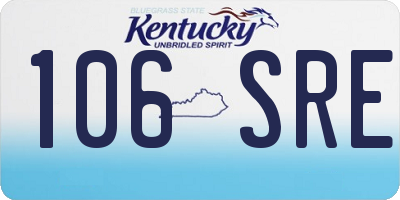 KY license plate 106SRE