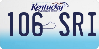 KY license plate 106SRI