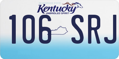 KY license plate 106SRJ