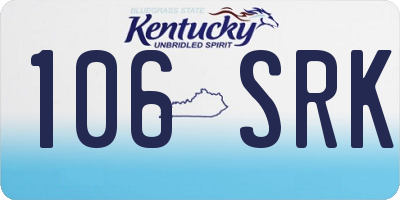 KY license plate 106SRK