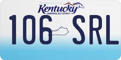 KY license plate 106SRL
