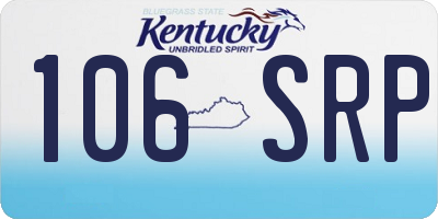 KY license plate 106SRP