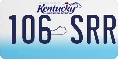 KY license plate 106SRR