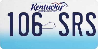 KY license plate 106SRS