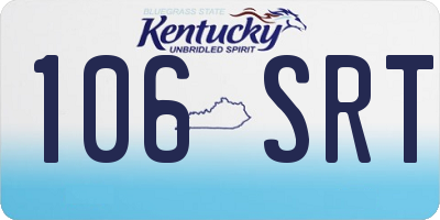 KY license plate 106SRT