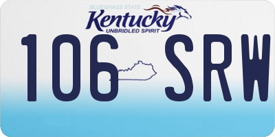 KY license plate 106SRW