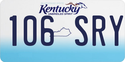 KY license plate 106SRY