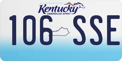 KY license plate 106SSE