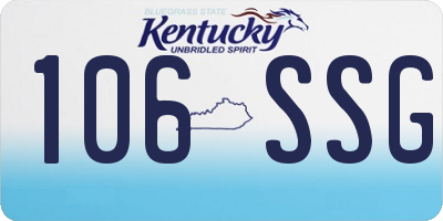 KY license plate 106SSG