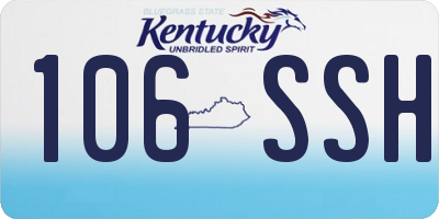 KY license plate 106SSH