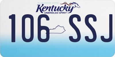 KY license plate 106SSJ
